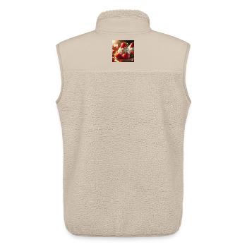 Fraise à la crème - Veste sans manches sherpa unisexe Stanley/Stella - beige - Dos - AI Model Male 178 light (178cm)