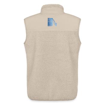 Essen - Windsurfen - Schlafen - Wiederholen - Unisex Sherpaweste von Stanley/Stella - Beige - Hinten - AI Model Male 178 light (178cm)