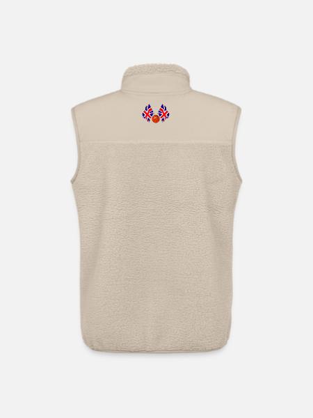 Two Great Britain flags crossed, Basketball - Unisex Sherpa Gilet by Stanley/Stella - beige