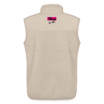 OMA. MAMA. MUTTERTAG - Unisex Sherpaweste von Stanley/Stella - Beige - Hinten - AI Model Male 178 light (178cm)