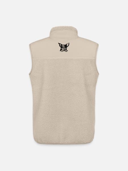 Naughty Chihuahua - Unisex Sherpa Gilet by Stanley/Stella - beige