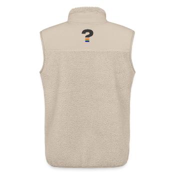 Pride Question Mark Graphic - Unisex Sherpa Gilet by Stanley/Stella - beige - Back - AI Model Male 178 light (178cm)