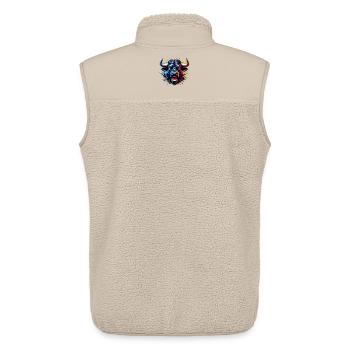 Stier - Unisex Sherpaweste von Stanley/Stella - Beige - Hinten - AI Model Male 178 light (178cm)