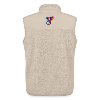 Dragon - Veste sans manches sherpa unisexe Stanley/Stella - beige - Dos - AI Model Male 178 light (178cm)