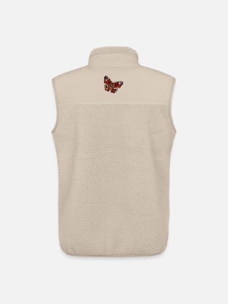 gorgeous peacock butterfly - Unisex Sherpa Gilet by Stanley/Stella - beige