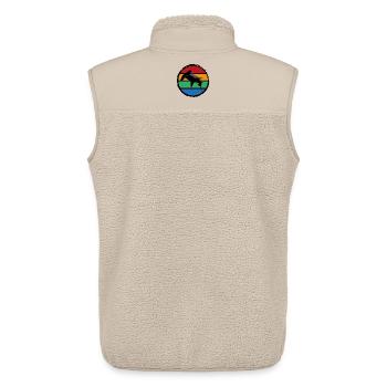 14 Hammerhai sunset - Unisex Sherpaweste von Stanley/Stella - Beige - Hinten - AI Model Male 178 light (178cm)