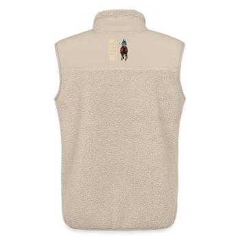Reiten ist die Verbindung von Mensch und Natur - Unisex Sherpaweste von Stanley/Stella - Beige - Hinten - AI Model Male 178 light (178cm)