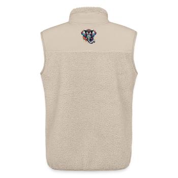 Éléphant - Veste sans manches sherpa unisexe Stanley/Stella - beige - Dos - AI Model Male 178 light (178cm)