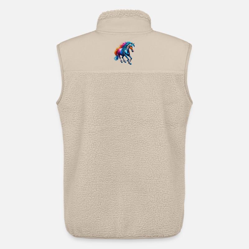 Pferd - Unisex Sherpaweste von Stanley/Stella - Beige