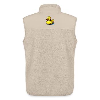 Caneton Canard Canard - Veste sans manches sherpa unisexe Stanley/Stella - beige - Dos - AI Model Male 178 light (178cm)