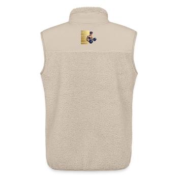 Essen - Kraftsport - Schlafen - Wiederholen - Unisex Sherpaweste von Stanley/Stella - Beige - Hinten - AI Model Male 178 light (178cm)