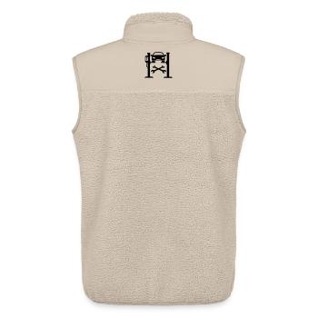Car garage logo - Unisex Sherpa Gilet by Stanley/Stella - beige - Back - AI Model Male 178 light (178cm)
