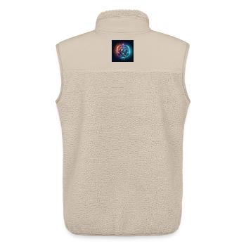 Future Fusion: Holografischer und abstrakter Farbverlauf - Unisex Sherpaweste von Stanley/Stella - Beige - Hinten - AI Model Male 178 light (178cm)