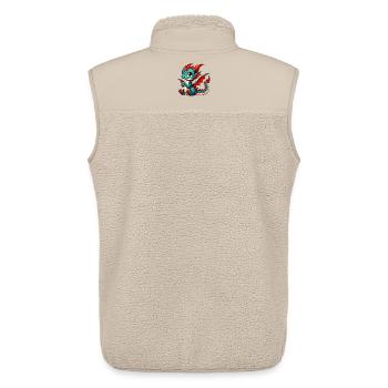 Dragon - Unisex Sherpa Gilet by Stanley/Stella - beige - Back - AI Model Male 178 light (178cm)