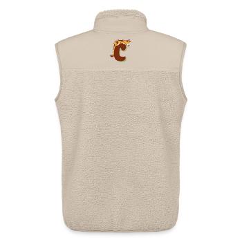 Cat Letter C - Unisex Sherpa Gilet by Stanley/Stella - beige - Back - AI Model Male 178 light (178cm)