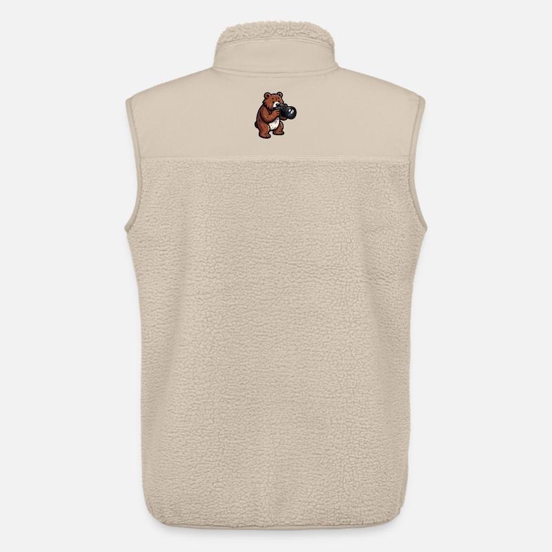Shutterbear: Der Wildnisfotograf - Unisex Sherpaweste von Stanley/Stella - Beige