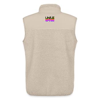 Code Developer Scripting Dev Geek Geek - Unisex Sherpa Gilet by Stanley/Stella - beige - Back - AI Model Male 178 light (178cm)