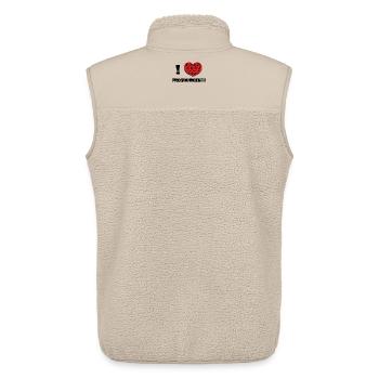 Developer Herz Webentwickler Statement Computer - Unisex Sherpaweste von Stanley/Stella - Beige - Hinten - AI Model Male 178 light (178cm)