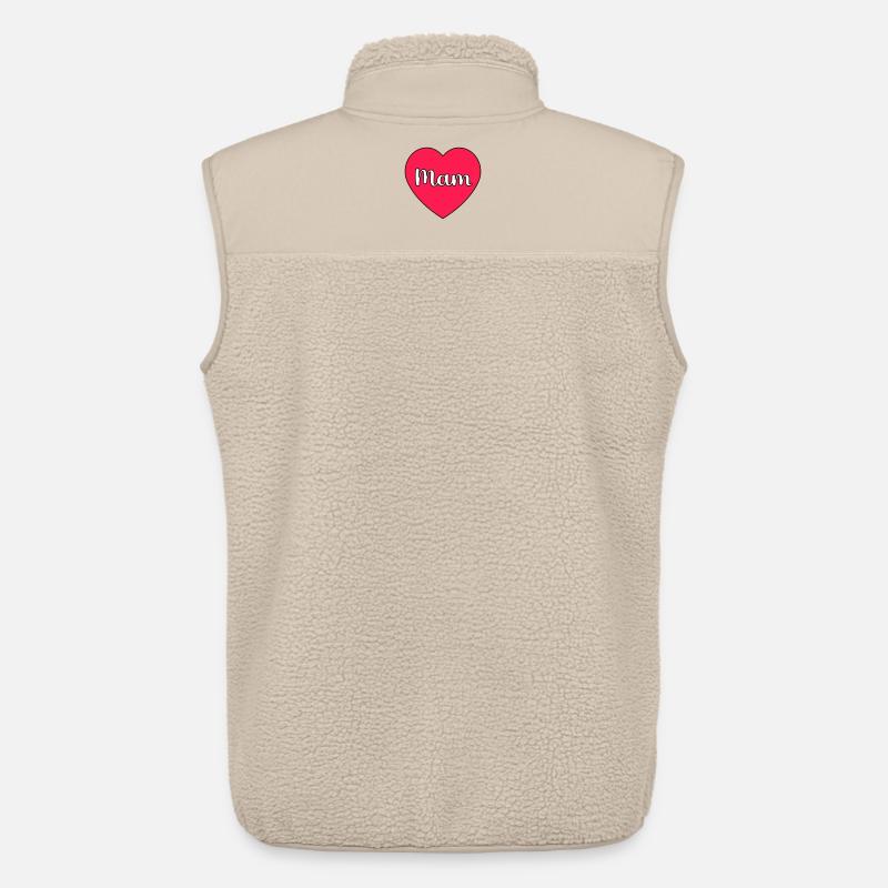 Maman Hart - Veste sans manches sherpa unisexe Stanley/Stella - beige