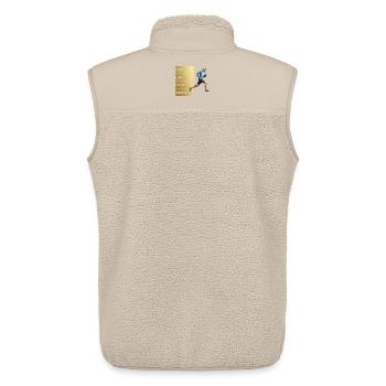 Essen - Laufen - Schlafen - Wiederholen - Unisex Sherpaweste von Stanley/Stella - Beige - Hinten - AI Model Male 178 light (178cm)