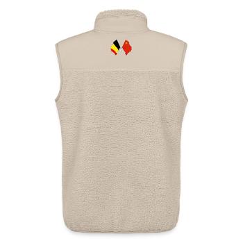 Drapeau Belgique Drapeau Chine - Veste sans manches sherpa unisexe Stanley/Stella - beige - Dos - AI Model Male 178 light (178cm)