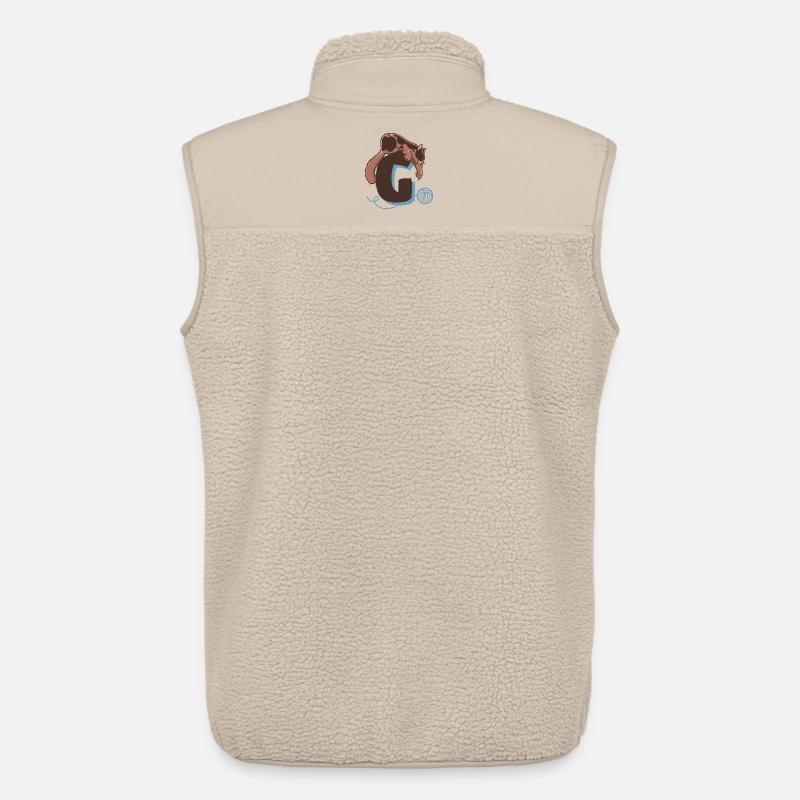 Katze Buchstabe G - Unisex Sherpaweste von Stanley/Stella - Beige