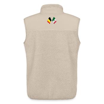 Drapeau de la Belgique, drapeau du Mexique - Veste sans manches sherpa unisexe Stanley/Stella - beige - Dos - AI Model Male 178 light (178cm)