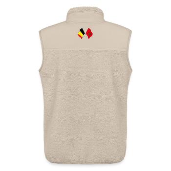 Flagge von Belgien, Flagge Marokko - Unisex Sherpaweste von Stanley/Stella - Beige - Hinten - AI Model Male 178 light (178cm)