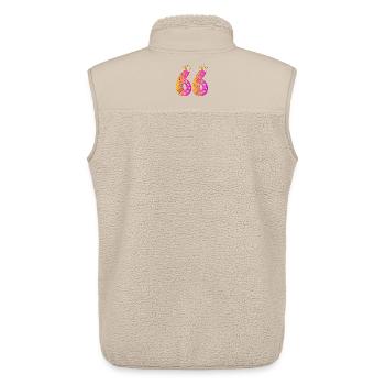 66. Geburtstag - Krone - Unisex Sherpaweste von Stanley/Stella - Beige - Hinten - AI Model Male 178 light (178cm)