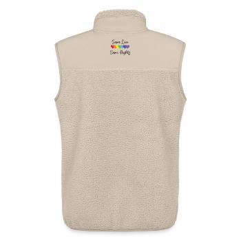 Mois de la fierté LGBTQ - Même amour, mêmes droits - Veste sans manches sherpa unisexe Stanley/Stella - beige - Dos - AI Model Male 178 light (178cm)