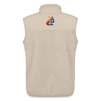 Fox - Unisex Sherpa Gilet by Stanley/Stella - beige - Back - AI Model Male 178 light (178cm)