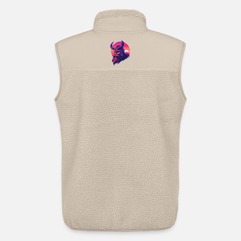 Wikinger Synthwave 3 - Unisex Sherpaweste von Stanley/Stella - Beige