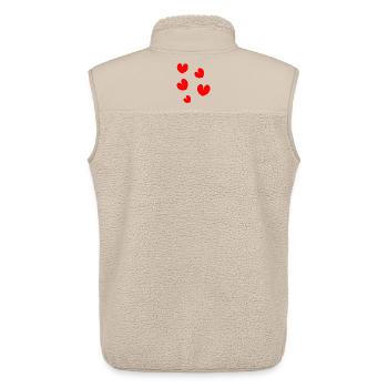 MUTTERTAG. SCHÖNEN MUTTERTAG. MAMA - Unisex Sherpaweste von Stanley/Stella - Beige - Hinten - AI Model Male 178 light (178cm)
