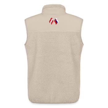 Flagge Österreich, Flagge Slowakei - Unisex Sherpaweste von Stanley/Stella - Beige - Hinten - AI Model Male 178 light (178cm)
