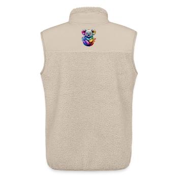 Koala - Unisex Sherpaweste von Stanley/Stella - Beige - Hinten - AI Model Male 178 light (178cm)