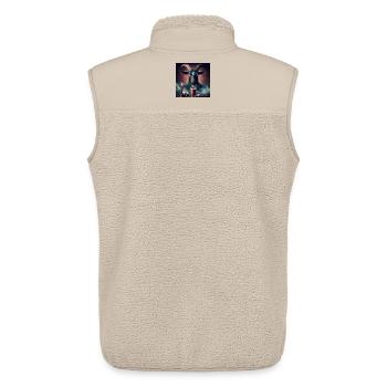 Invoking Satan - Unisex Sherpa Gilet by Stanley/Stella - beige - Back - AI Model Male 178 light (178cm)