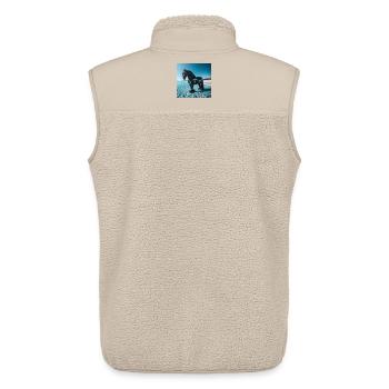 Horse in the water - Unisex Sherpa Gilet by Stanley/Stella - beige - Back - AI Model Male 178 light (178cm)
