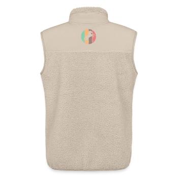 retro colors horse gallop animals illustration icon - Unisex Sherpa Gilet by Stanley/Stella - beige - Back - AI Model Male 178 light (178cm)