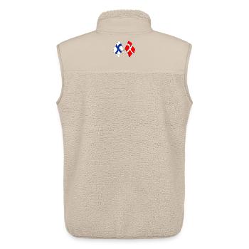 Drapeau Finlande, drapeau Danemark - Veste sans manches sherpa unisexe Stanley/Stella - beige - Dos - AI Model Male 178 light (178cm)