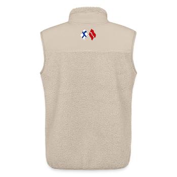 Flag Finland, flag Latvia - Unisex Sherpa Gilet by Stanley/Stella - beige - Back - AI Model Male 178 light (178cm)