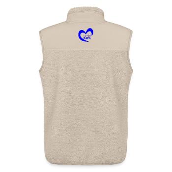 DAD. FATHER'S DAY. HAPPY FATHER'S DAY. HAPPY BIRTHDAY. - Unisex Sherpa Gilet by Stanley/Stella - beige - Back - AI Model Male 178 light (178cm)