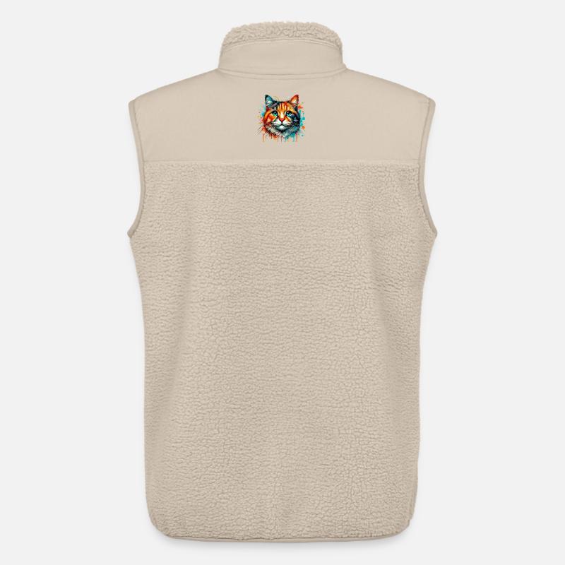 Katze - Unisex Sherpaweste von Stanley/Stella - Beige