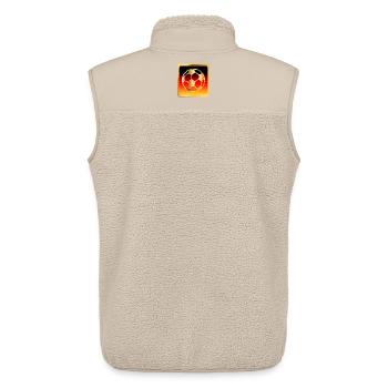FUßBALL DEUTSCHLAND FAHNE - Unisex Sherpaweste von Stanley/Stella - Beige - Hinten - AI Model Male 178 light (178cm)