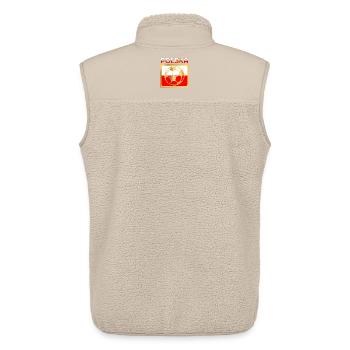 Football Poland - Unisex Sherpa Gilet by Stanley/Stella - beige - Back - AI Model Male 178 light (178cm)