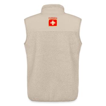 Schweizer Italienischer Fußball - Unisex Sherpaweste von Stanley/Stella - Beige - Hinten - AI Model Male 178 light (178cm)