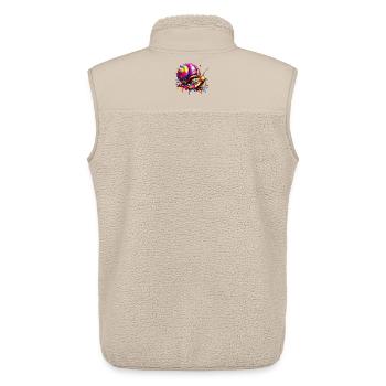 Escargot - Veste sans manches sherpa unisexe Stanley/Stella - beige - Dos - AI Model Male 178 light (178cm)