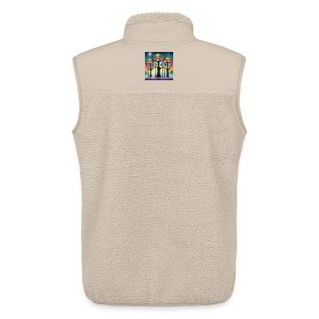 Hundertwasser Bäume - Unisex Sherpaweste von Stanley/Stella - Beige - Hinten - AI Model Male 178 light (178cm)