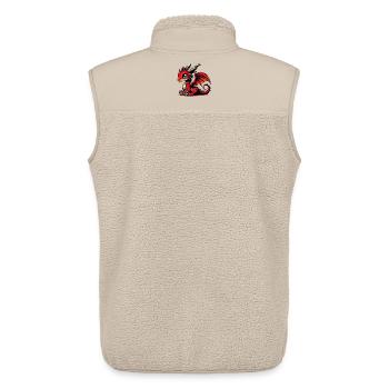 Dragon - Unisex Sherpa Gilet by Stanley/Stella - beige - Back - AI Model Male 178 light (178cm)