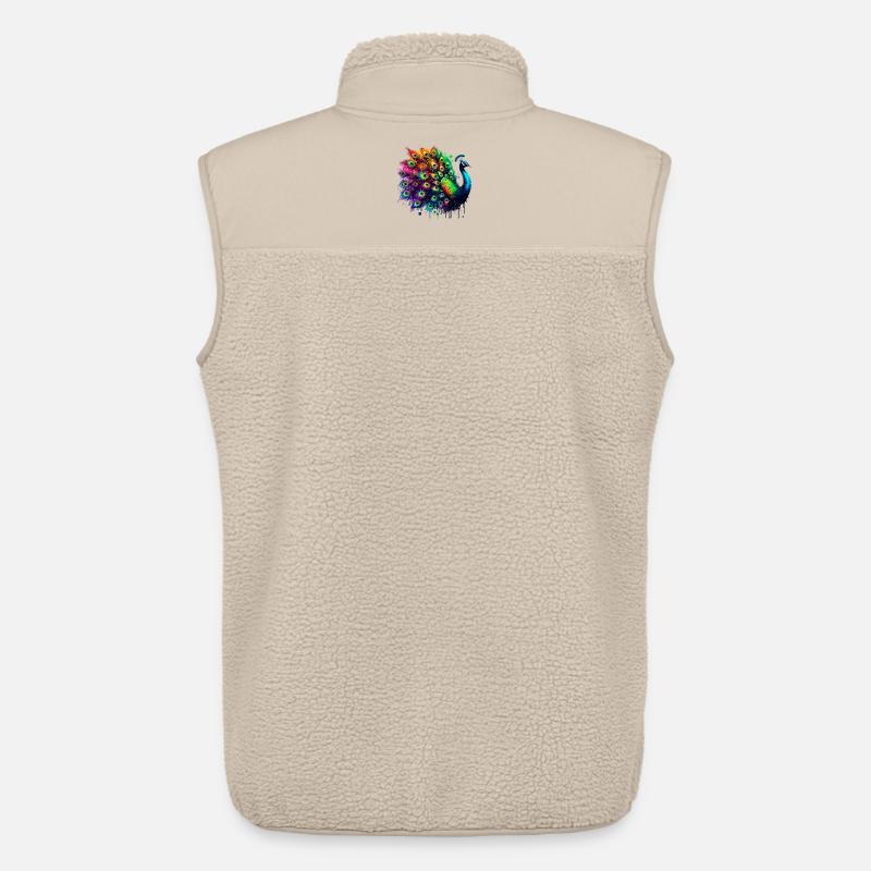 Pfau - Unisex Sherpaweste von Stanley/Stella - Beige