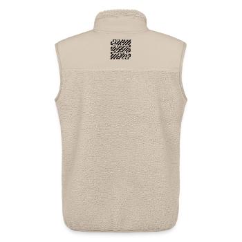 Ambigramm - earth-air-fire - Unisex Sherpaweste von Stanley/Stella - Beige - Hinten - AI Model Male 178 light (178cm)